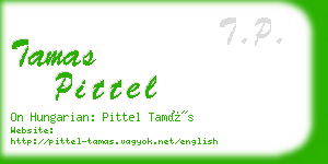 tamas pittel business card